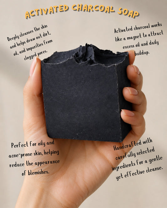 Activated Charcoal Soap – Sulfate-Free & Paraben-Free Deep Cleansing Soap